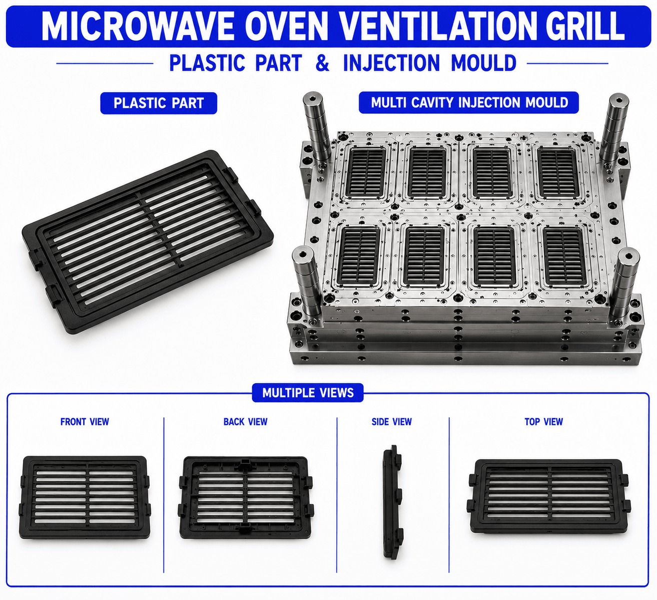 Microwave Oven Plastic Ventilation Grill Mould and Moulding Services